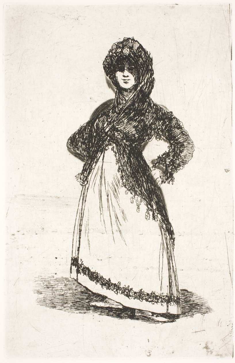 Maja, de pie de Francisco de Goya