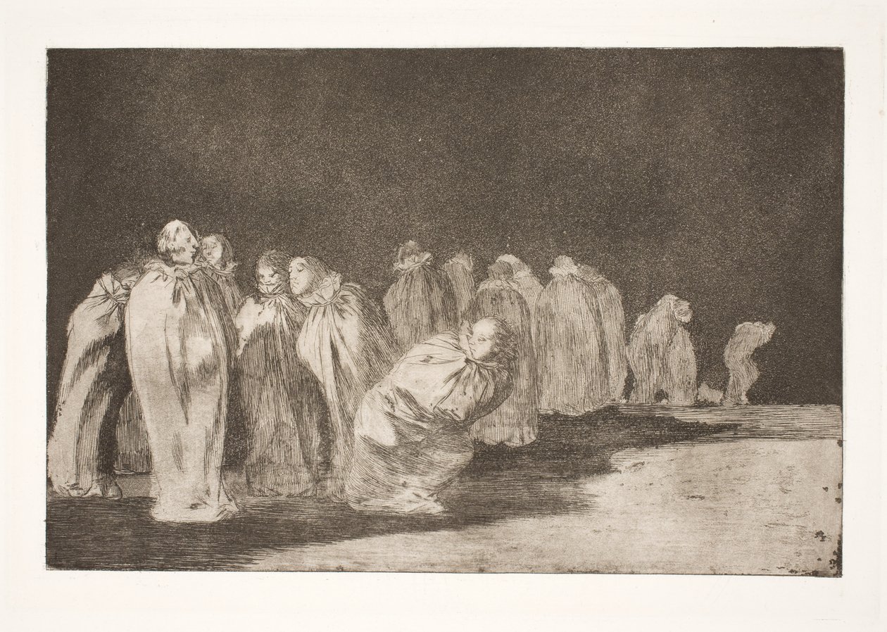 Los hombres en sacos (Hay algo escondido bajo la arpillera / no puedes juzgar a un hombre por su ropa) de Francisco de Goya