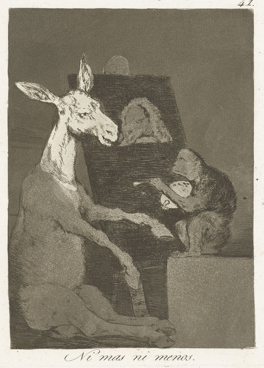 Nada mas y nada menos Ni mas ni menos (título sobre objeto) Los Caprichos (título de la serie) de Francisco de Goya