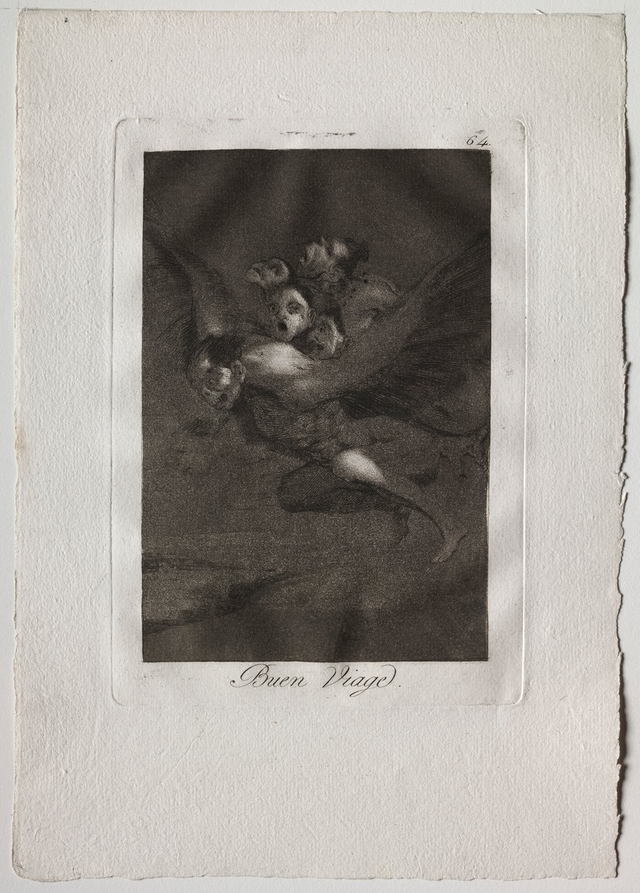 Ochenta Caprichos: Buen viaje de Francisco de Goya