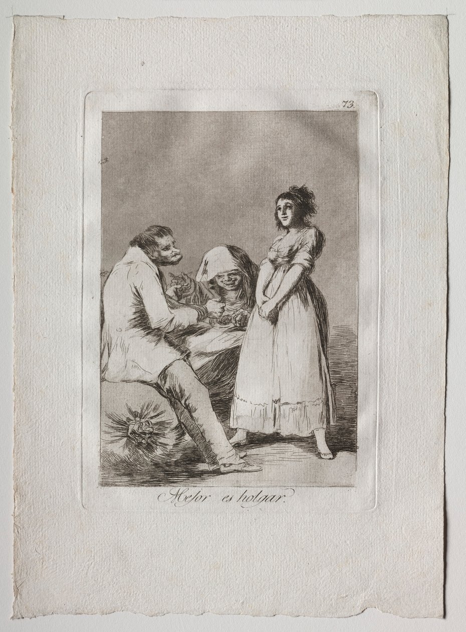 Ochenta Caprichos: Es mejor ser perezoso, 1793-1798 de Francisco de Goya