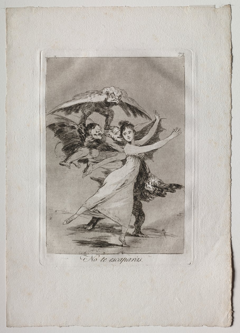 Ochenta Caprichos: No Escaparás de Francisco de Goya