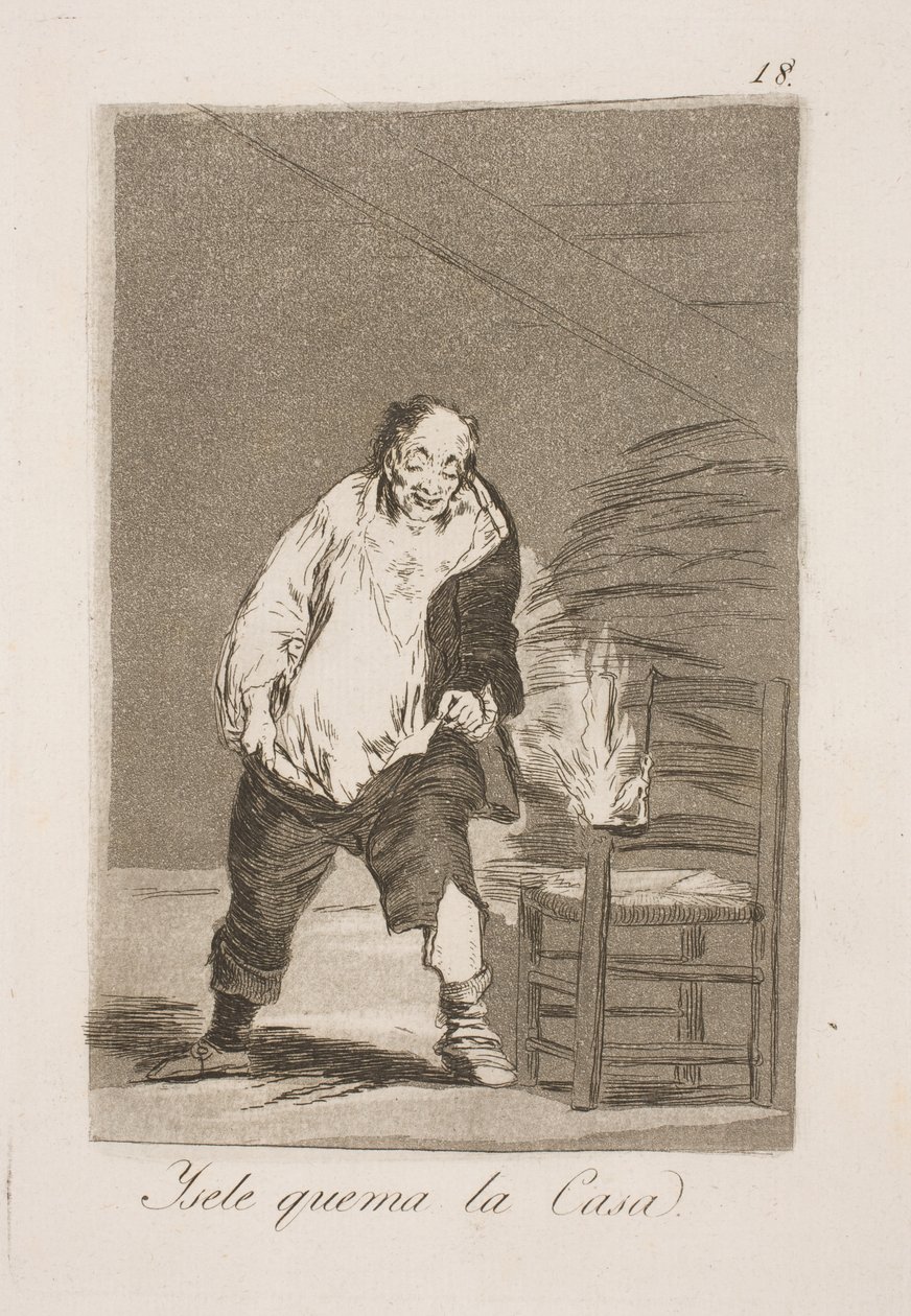 Y queman su casa de Francisco de Goya