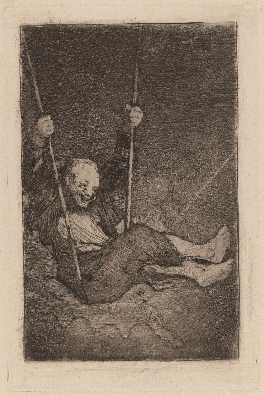 Viejo en un columpio de Francisco de Goya