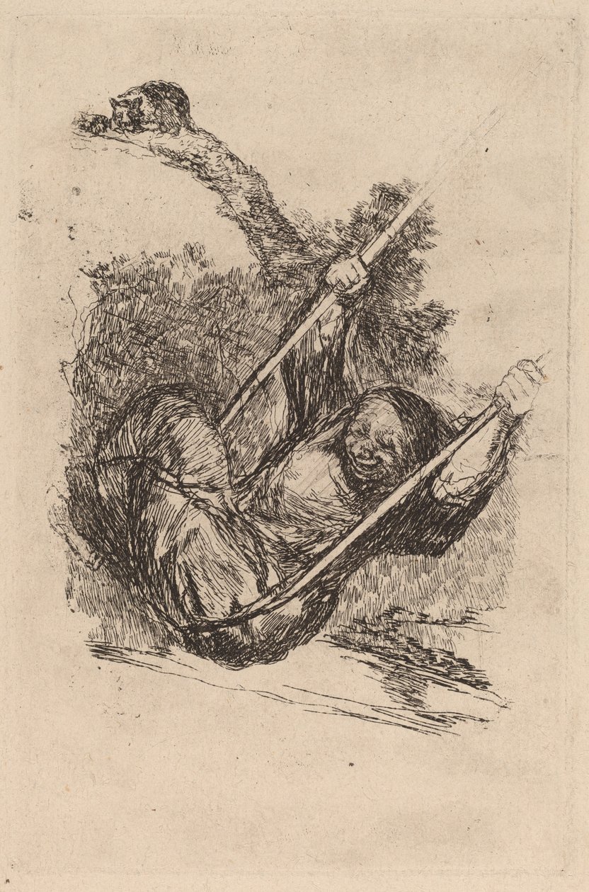 Anciana en un columpio de Francisco de Goya