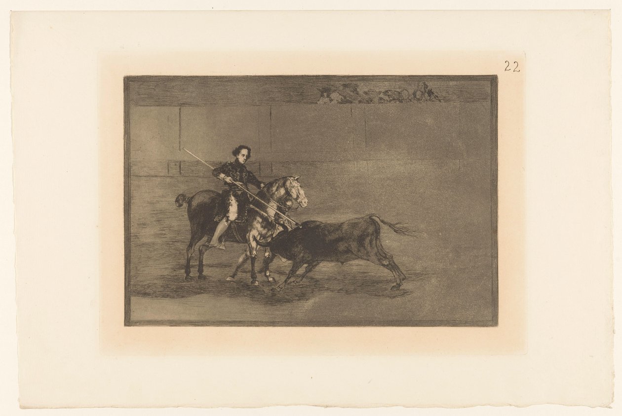 Pajuelera in de arena van Zaragosa Valor varonil de la célebre Pajuelera en la de Zaragoza Stierengevechten (series title) La Taureaumachie (series title) La Tauromaquia (series title) de Francisco de Goya
