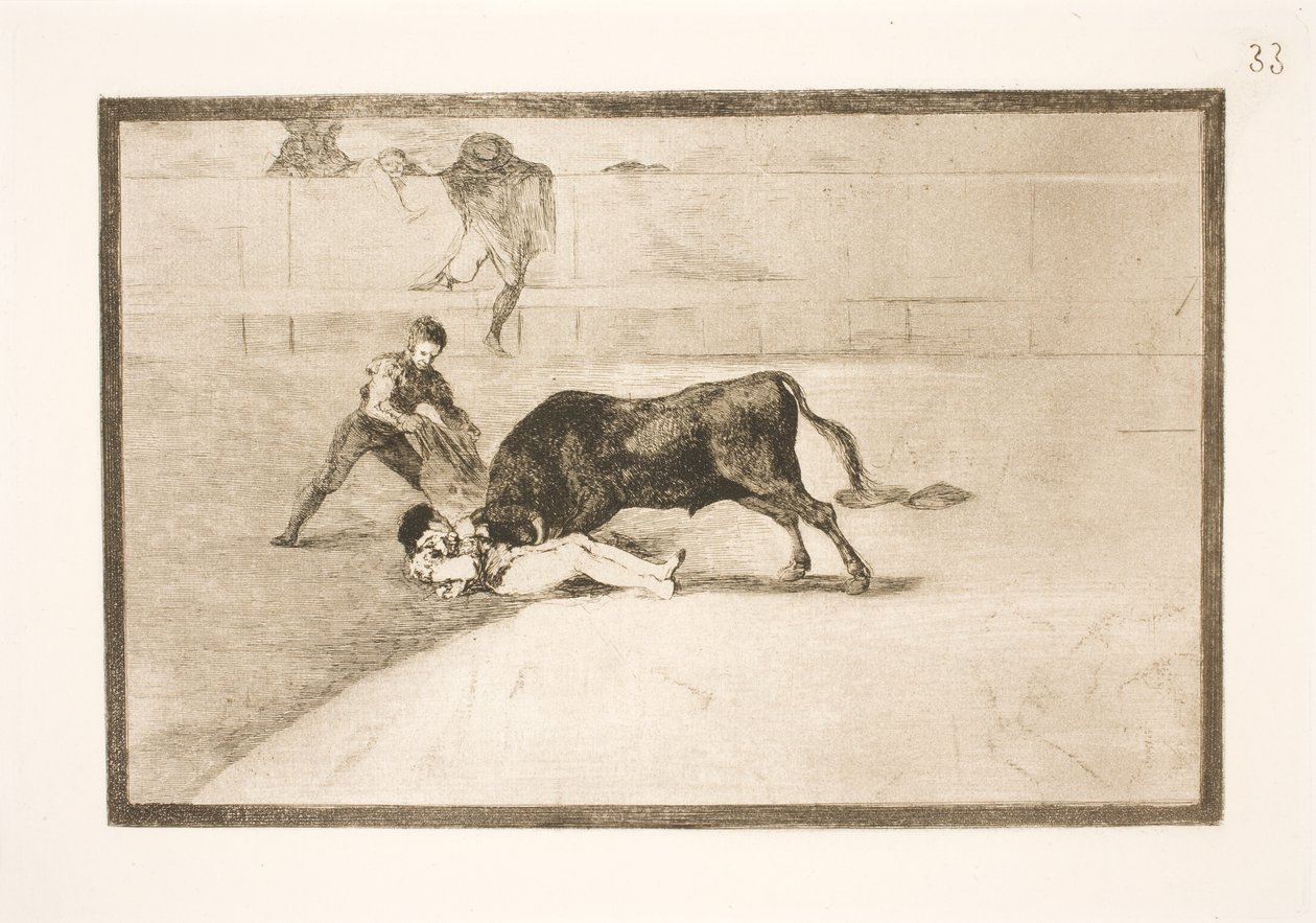 La trágica muerte de Pepe Illos en la arena de Madrid de Francisco de Goya