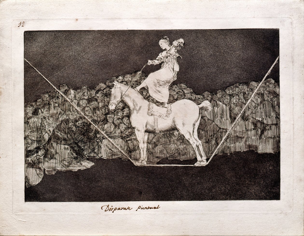 Precisa Locura de la serie Los Disparates de Francisco de Goya
