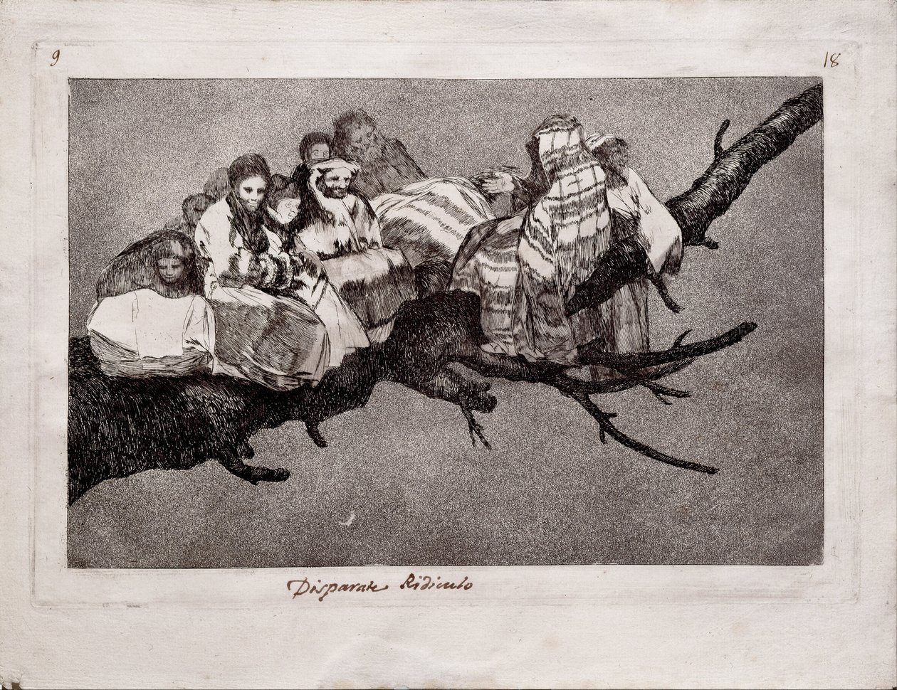 Locura ridícula de la serie Los Disparates, 1815-1819 de Francisco de Goya