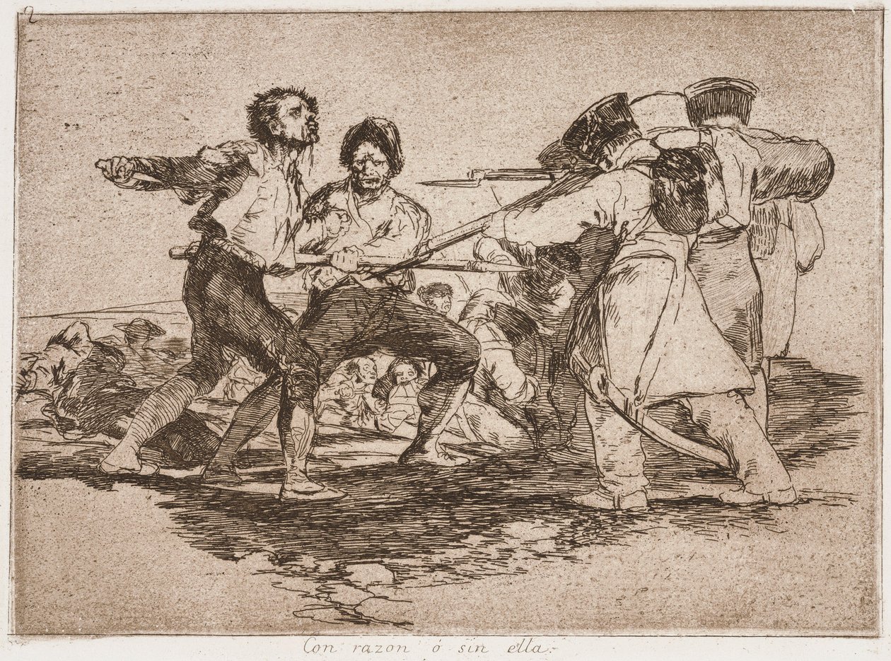 Con razón o sin ella, de la serie Los desastres de la guerra de Francisco de Goya
