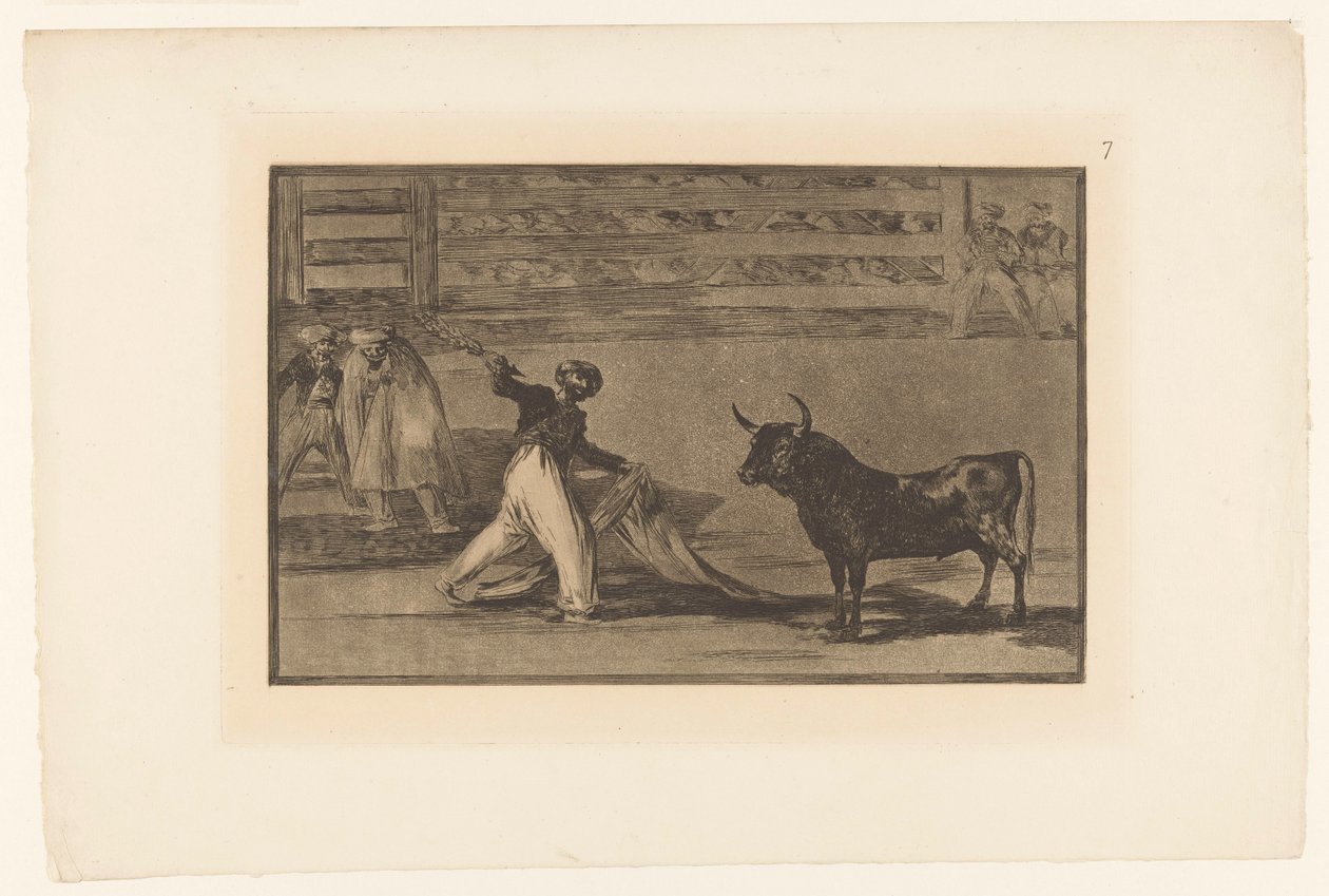 Torero con banderilla
Origen de los arpones o banderillas
Tauromaquia (título de la serie)
La Taureaumachie (título de la serie)
La Tauromaquia (título de la serie) de Francisco de Goya