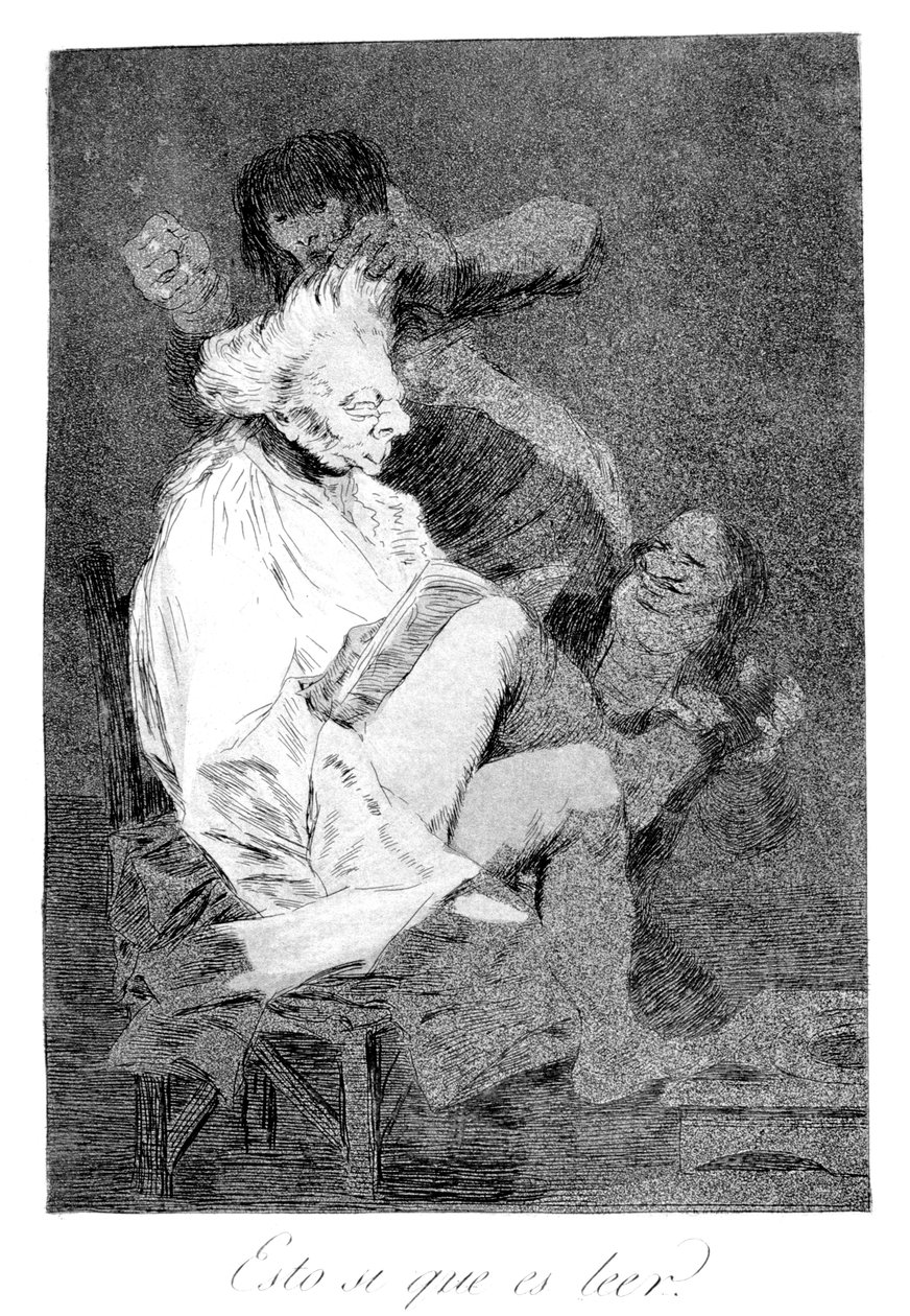 Eso ciertamente es saber leer, 1799 de Francisco de Goya