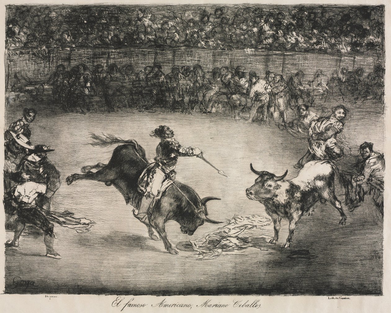 Los Toros de Burdeos: El famoso americano, Mariano Ceballos de Francisco de Goya