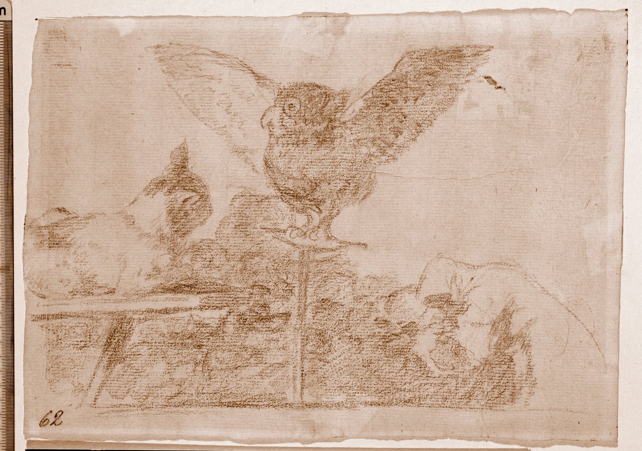Los desastres de la guerra: Pantomima de gatos de Francisco de Goya
