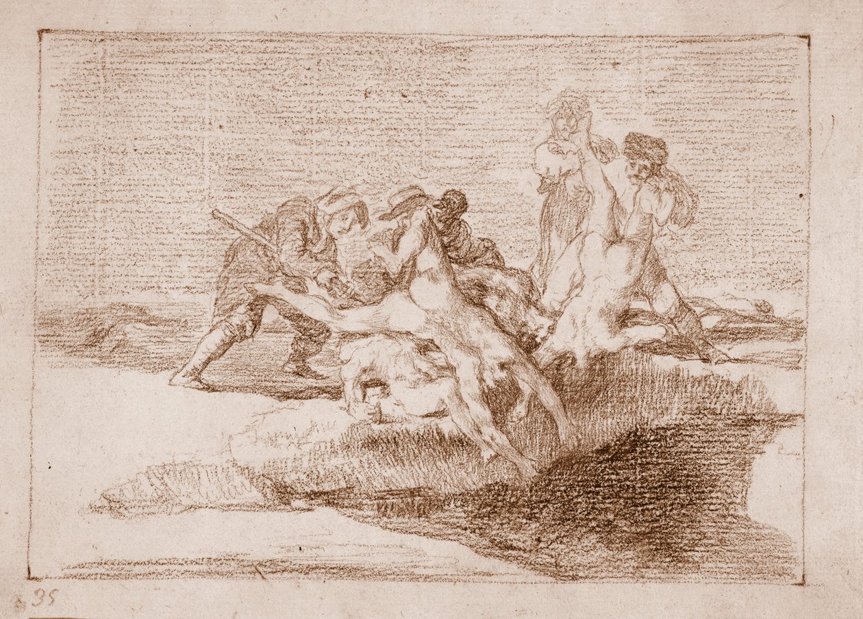 Los desastres de la guerra: Caridad de Francisco de Goya