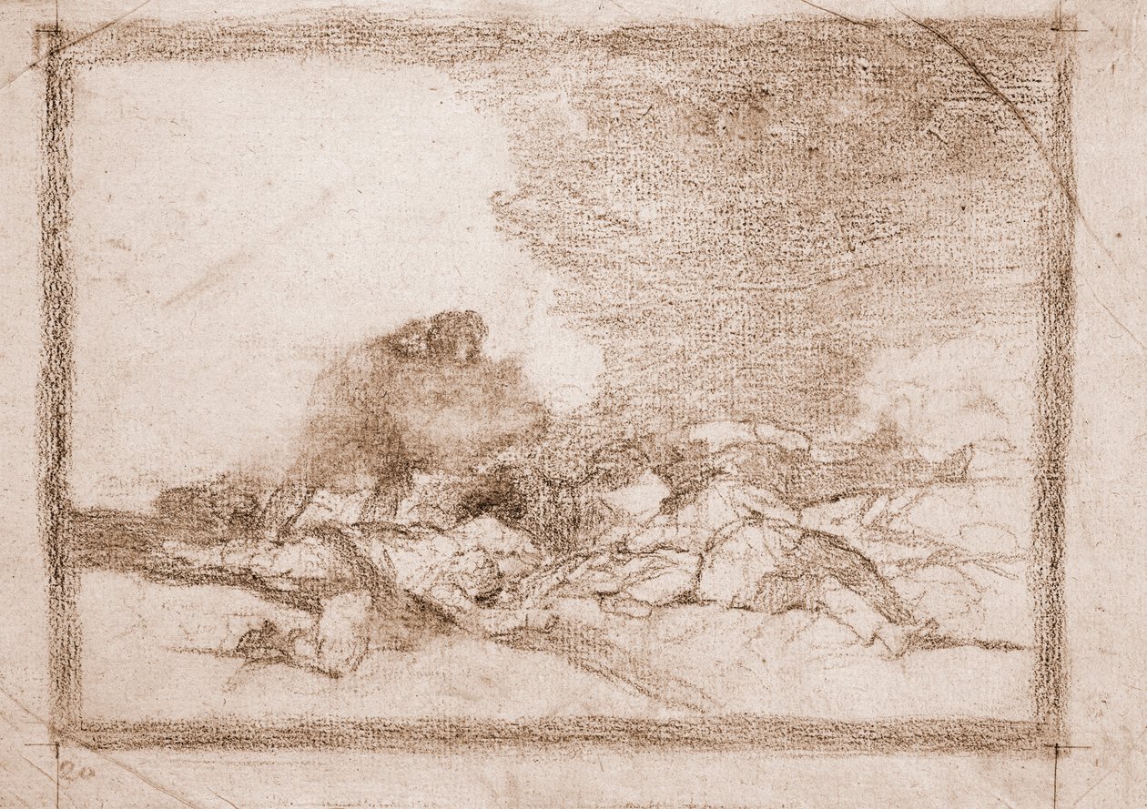 Los desastres de la guerra: Esto es por lo que naciste (dibujo preparatorio) de Francisco de Goya