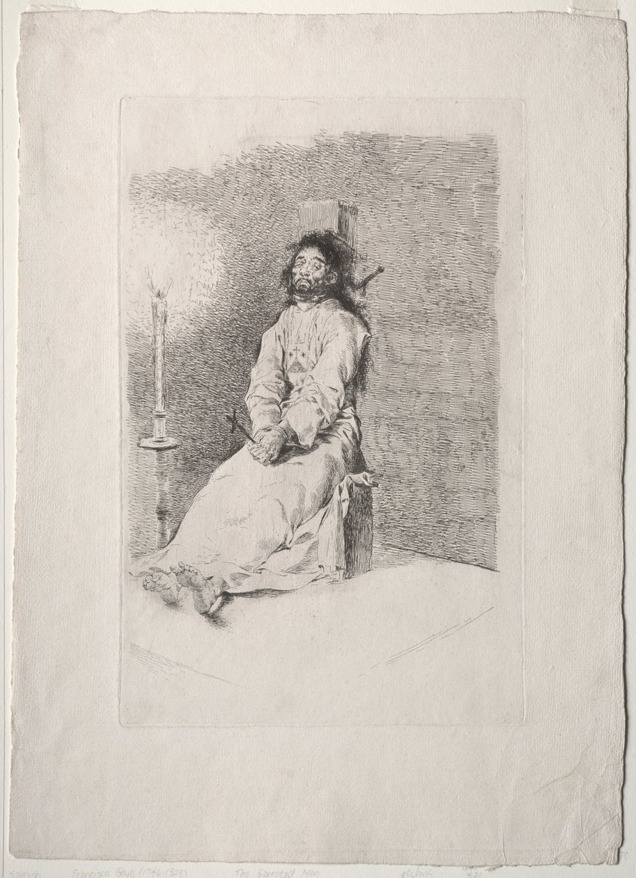 El hombre garroteado de Francisco de Goya