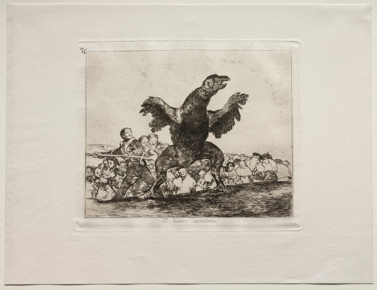 Los horrores de la guerra: Un buitre carnívoro de Francisco de Goya