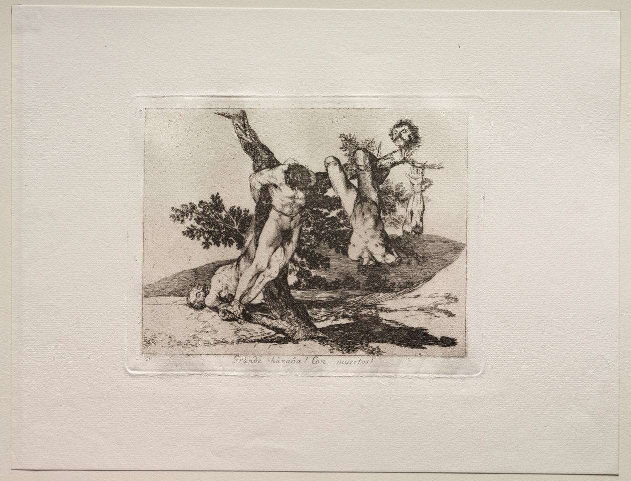 Los horrores de la guerra: ¡Una hazaña heroica! Con hombres muertos de Francisco de Goya