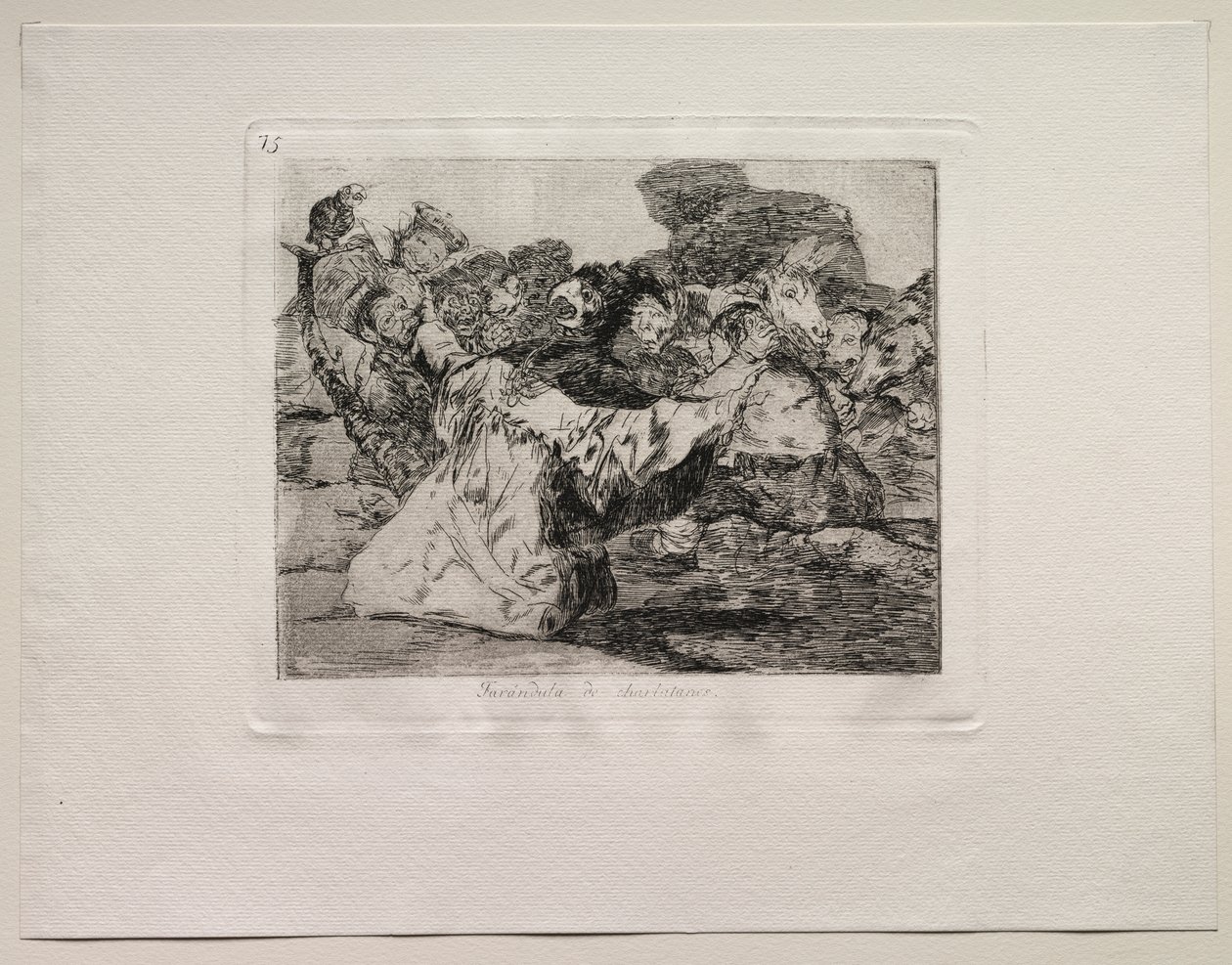 Los horrores de la guerra: Espectáculo de charlatán de Francisco de Goya