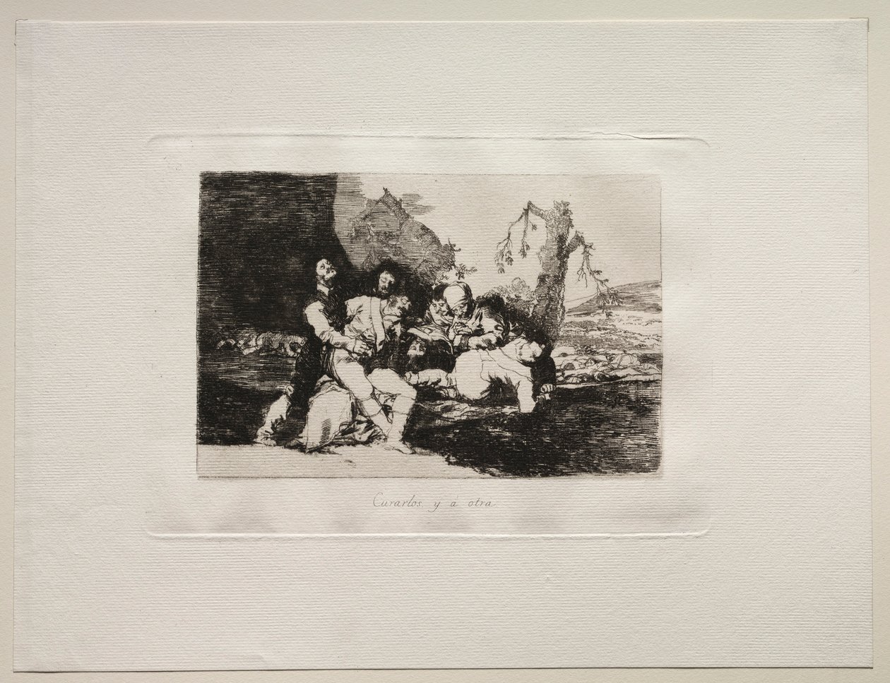 Los horrores de la guerra: Cúralos y pasa al siguiente de Francisco de Goya
