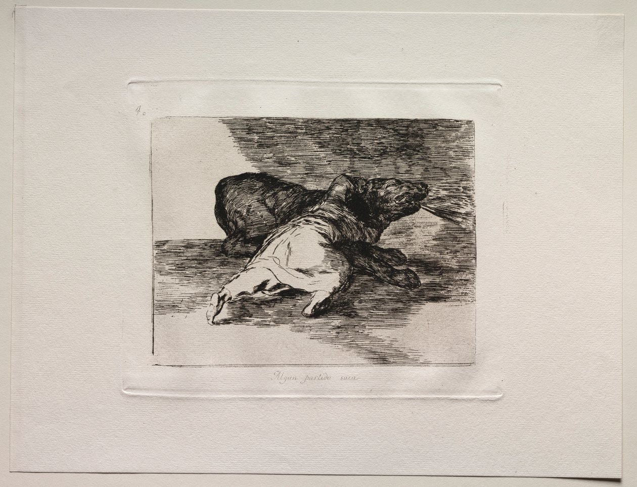 Los horrores de la guerra: Él obtiene algo de ello de Francisco de Goya