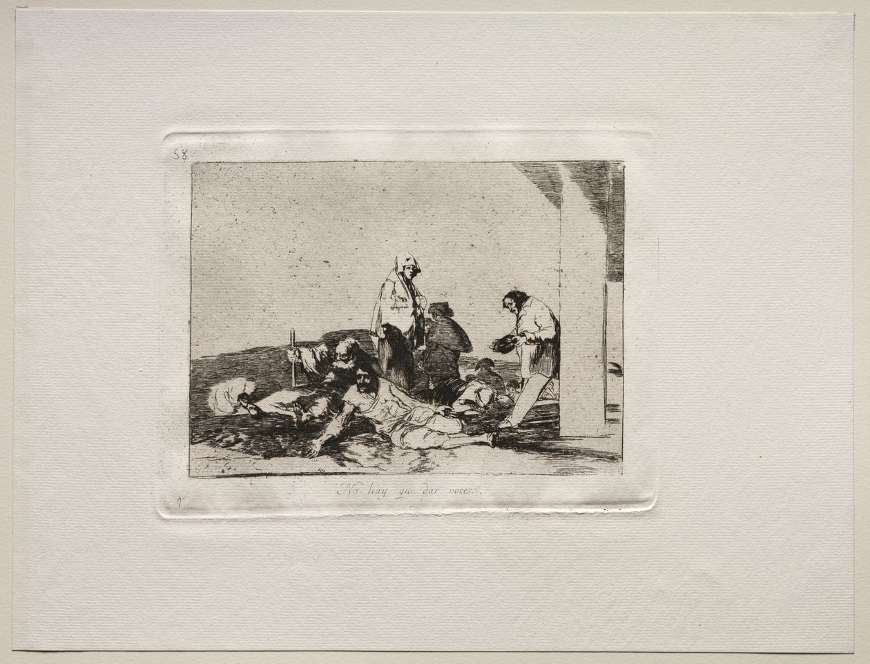 Los horrores de la guerra: No sirve de nada gritar de Francisco de Goya