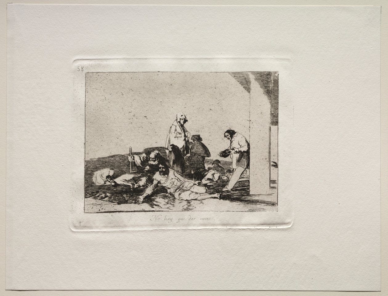 Los horrores de la guerra: No sirve de nada gritar de Francisco de Goya