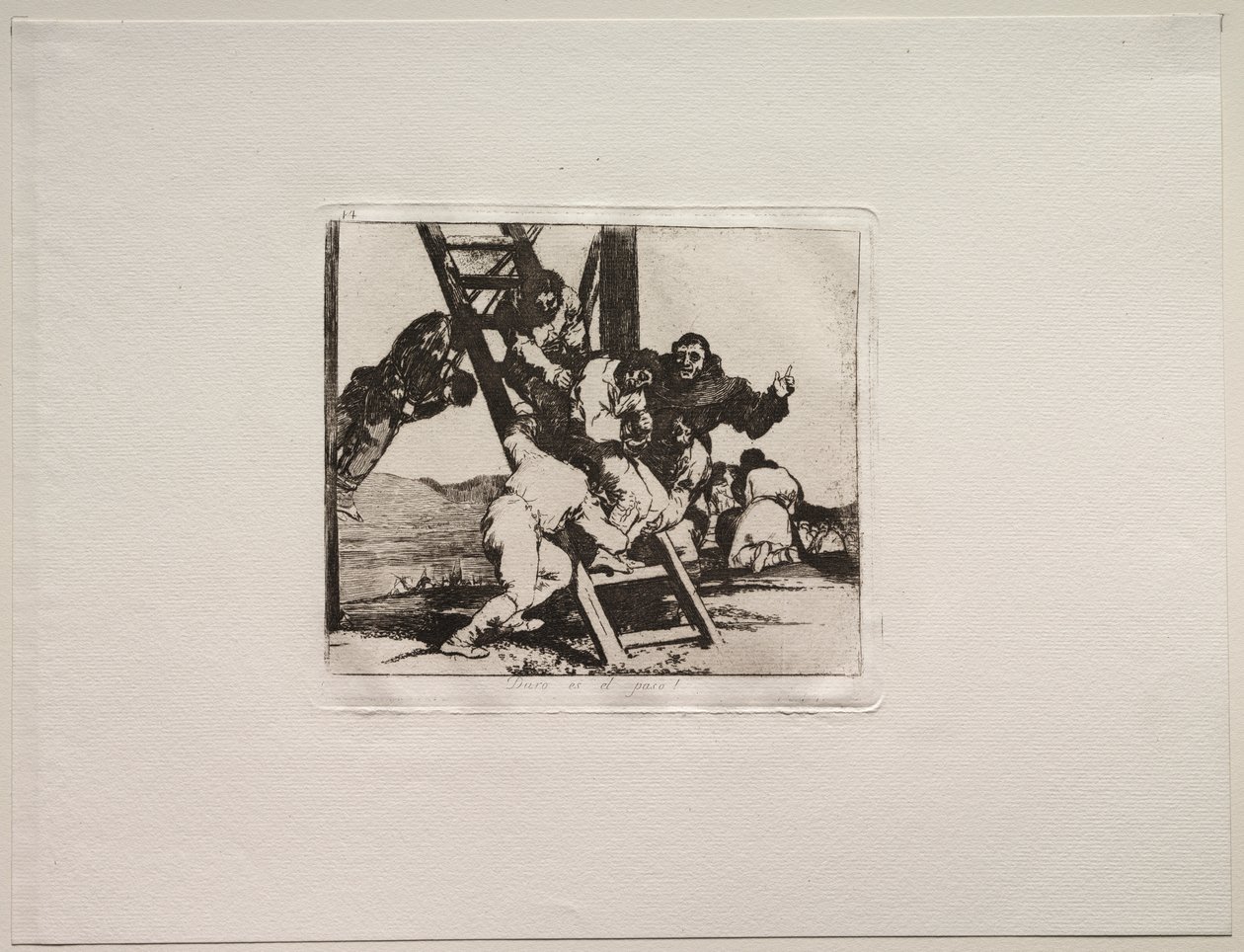 Los Horrores de la Guerra: ¡Es un Paso Difícil! de Francisco de Goya