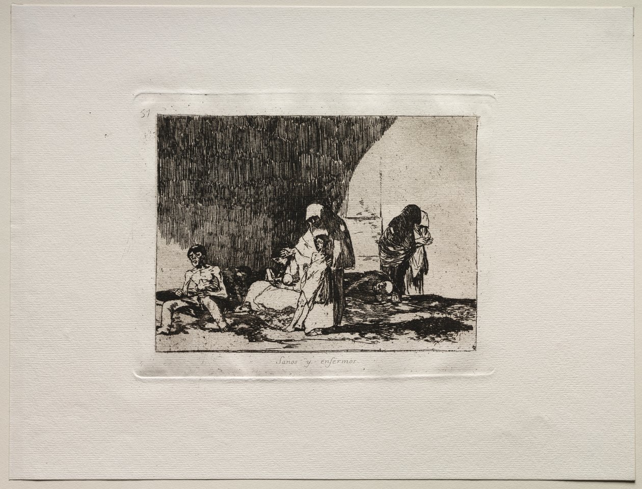 Los horrores de la guerra: Los sanos y los enfermos de Francisco de Goya