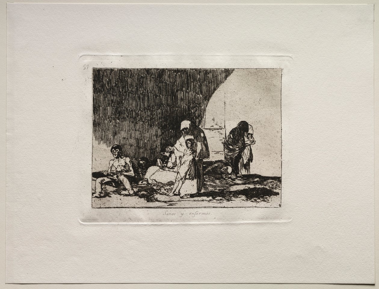 Los horrores de la guerra: Los sanos y los enfermos de Francisco de Goya