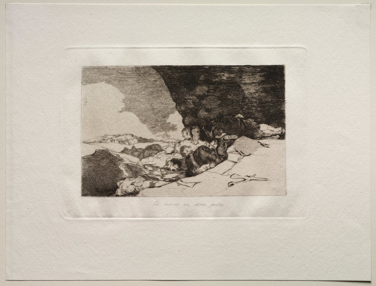 Los horrores de la guerra: Lo mismo en otro lugar de Francisco de Goya