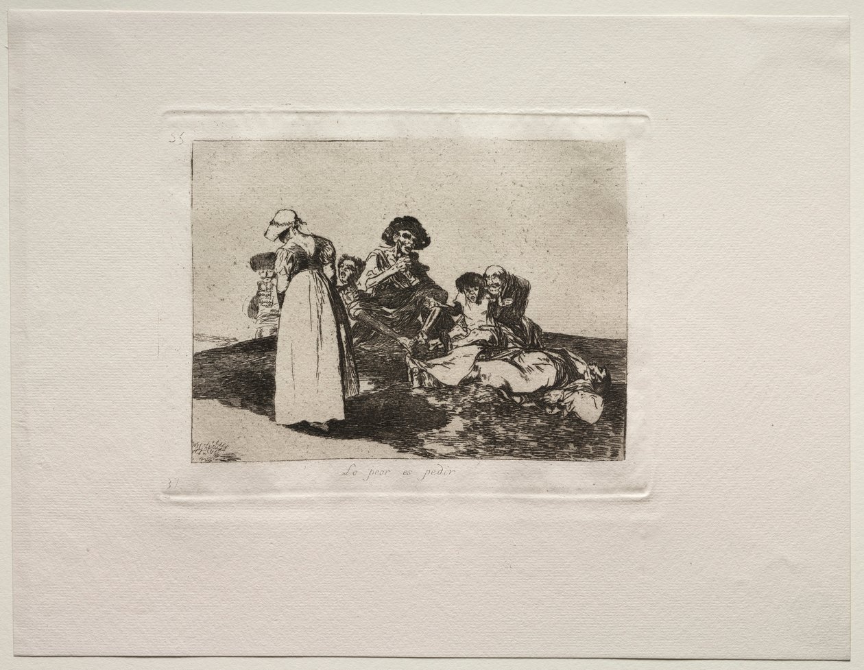 Los horrores de la guerra: lo peor es mendigar de Francisco de Goya