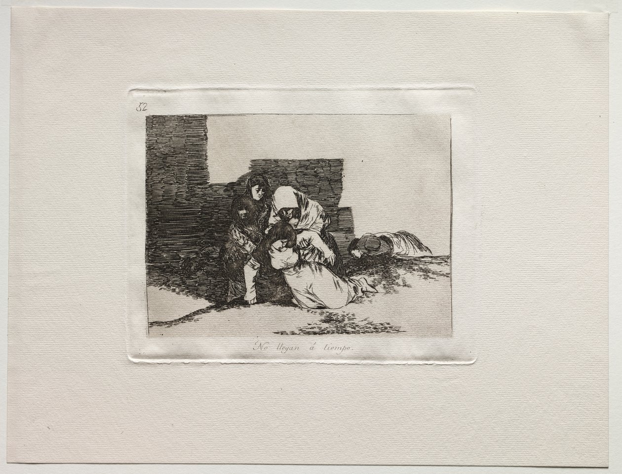 Los horrores de la guerra: No llegan a tiempo de Francisco de Goya