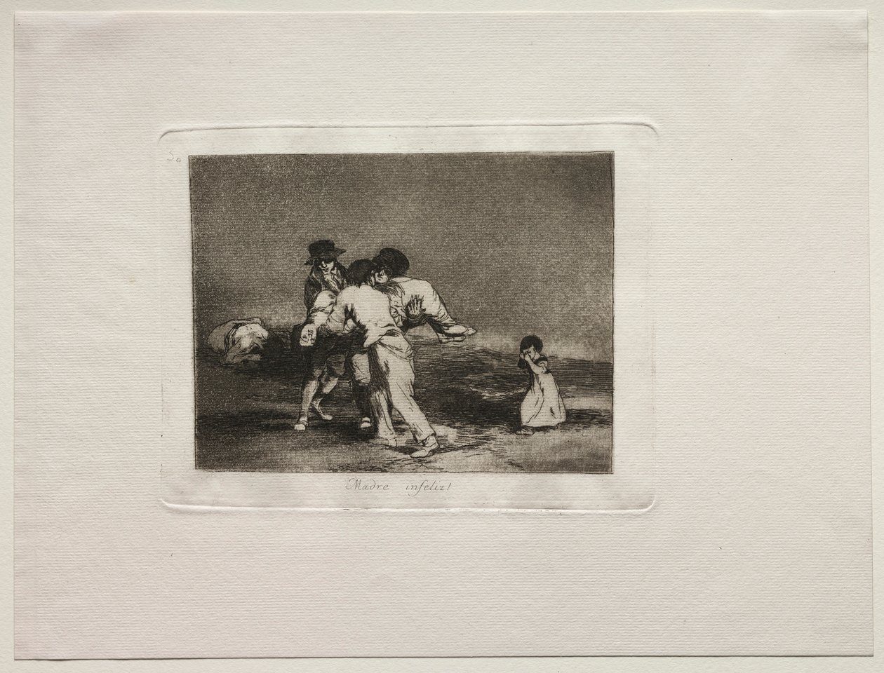 Los horrores de la guerra: Madre infeliz de Francisco de Goya