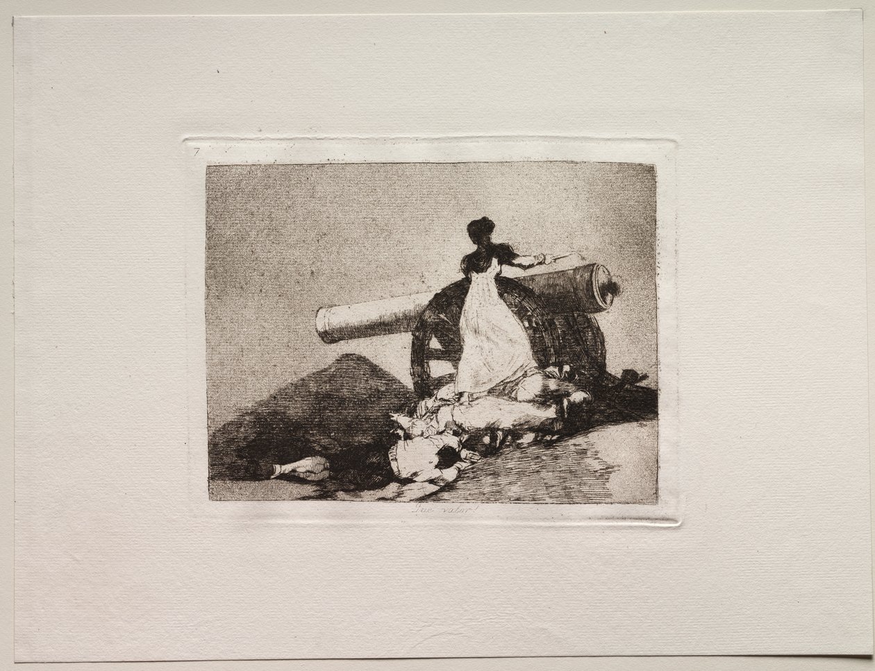 Los Horrores de la Guerra: ¡Qué Valor! de Francisco de Goya