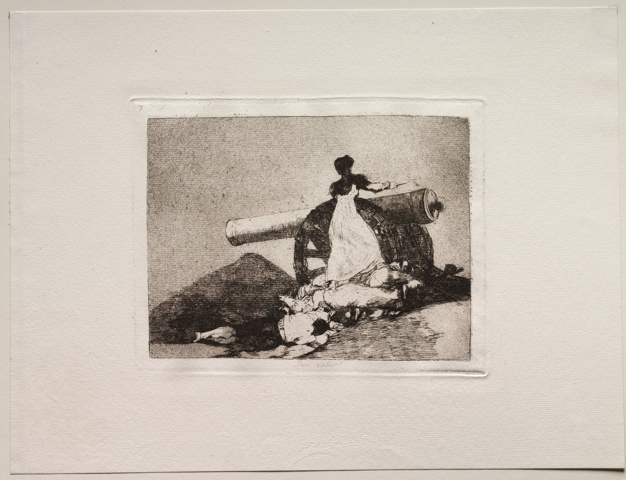Los horrores de la guerra: ¡Qué valor! de Francisco de Goya