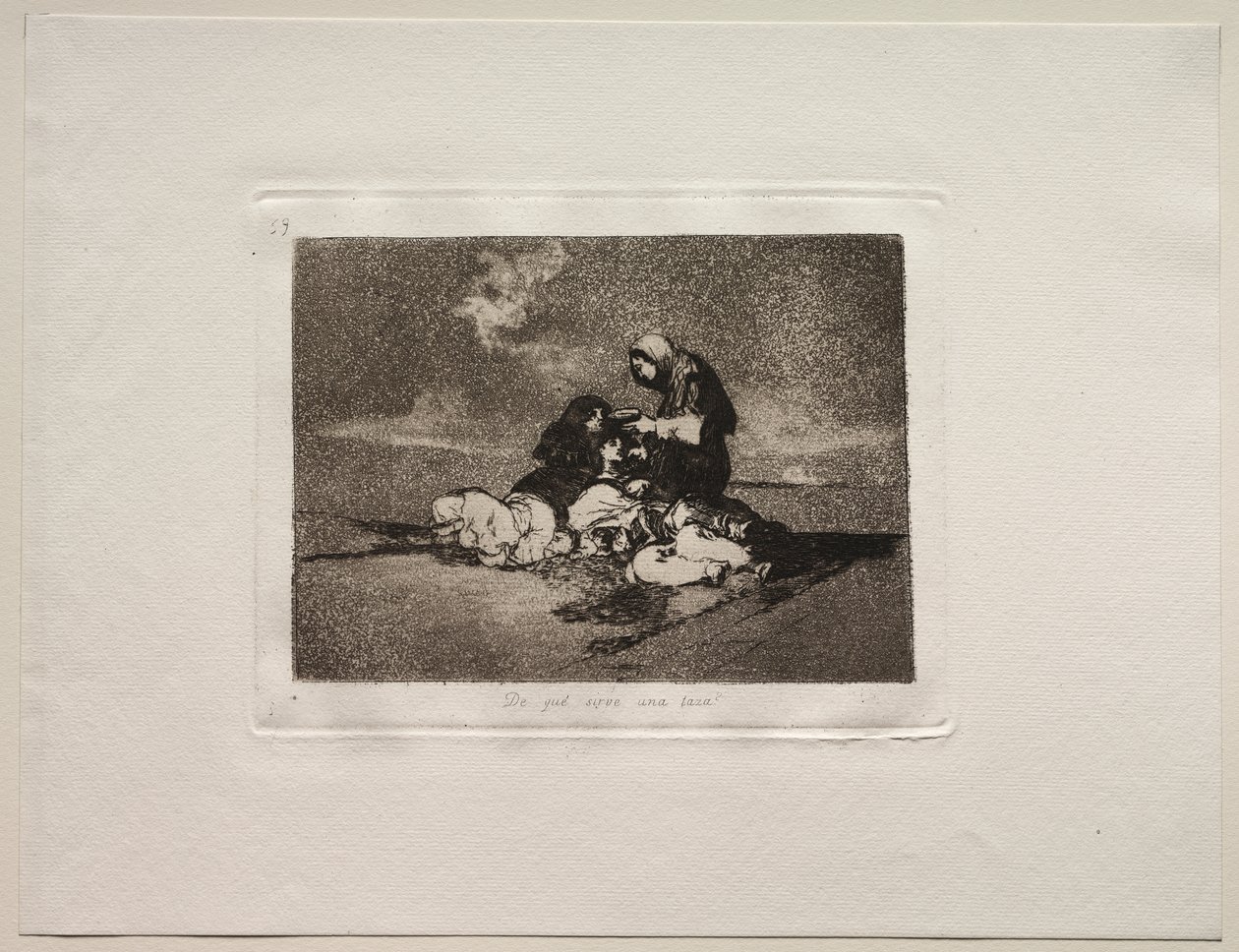 Los horrores de la guerra: ¿De qué sirve una taza? de Francisco de Goya