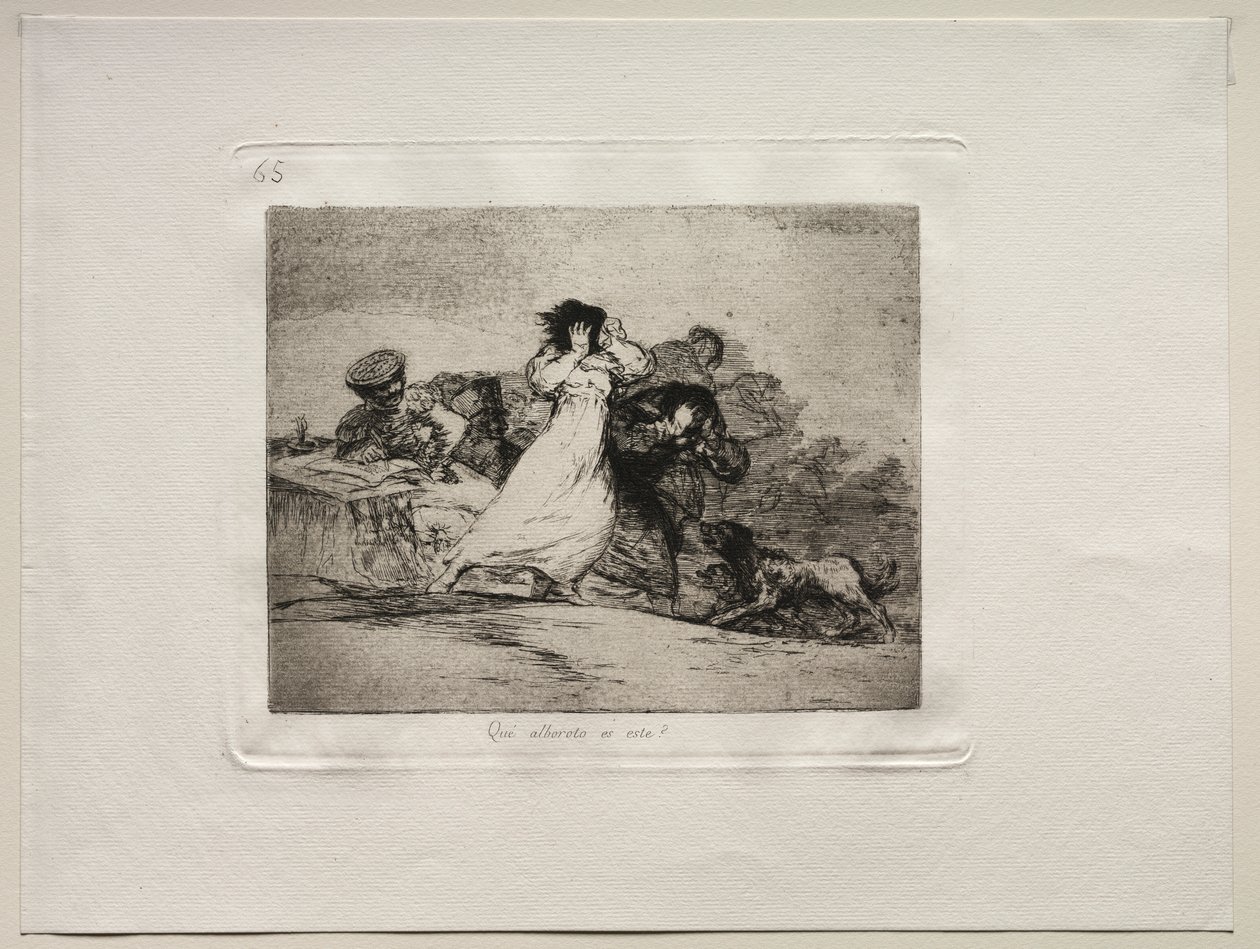 Los horrores de la guerra: ¿Qué es este alboroto? de Francisco de Goya