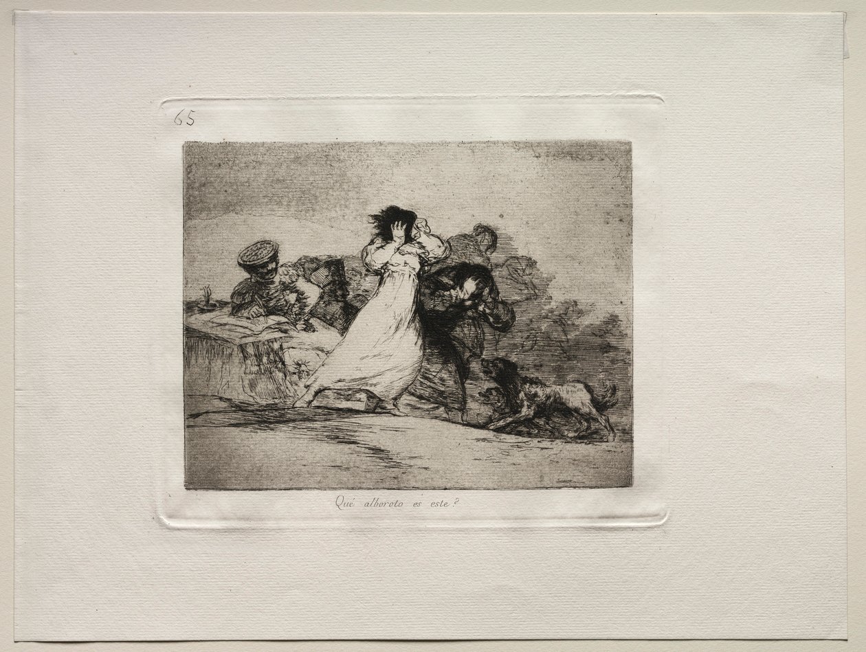 Los horrores de la guerra: ¿Qué es este alboroto? de Francisco de Goya