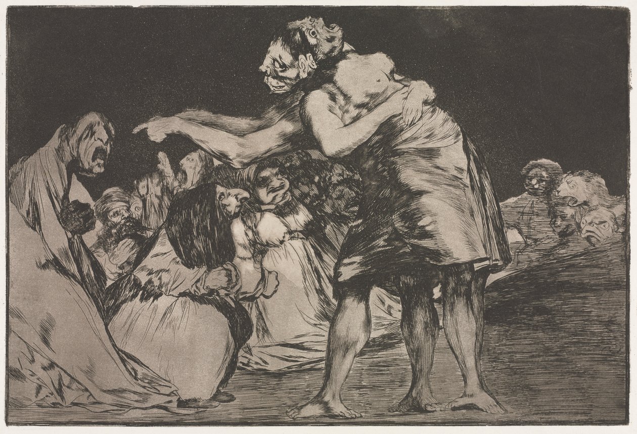 Los proverbios: Locura matrimonial de Francisco de Goya