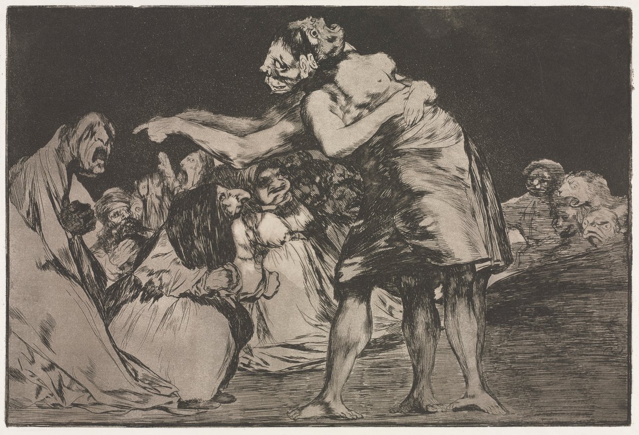 Los proverbios: Locura matrimonial, 1864 de Francisco de Goya