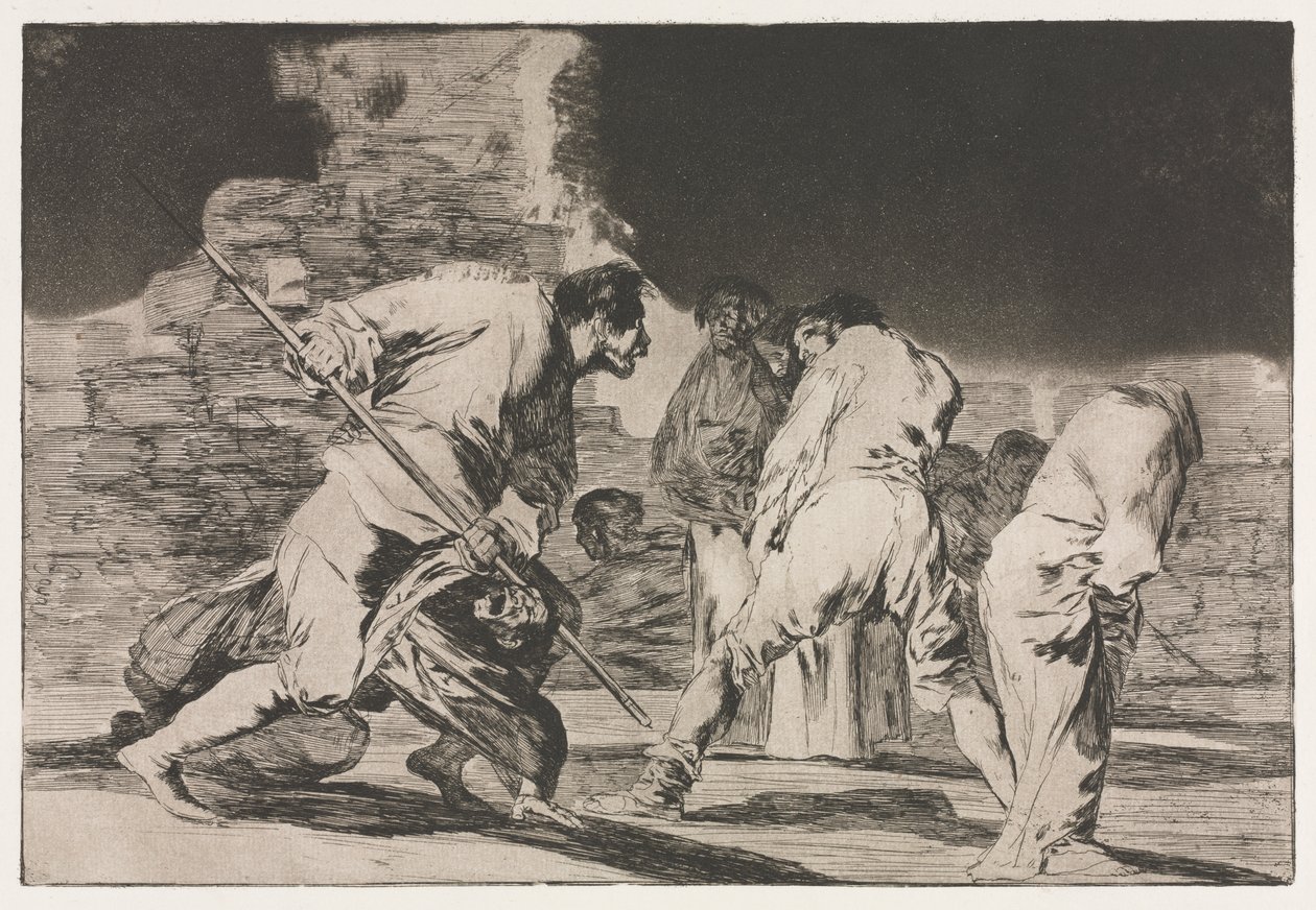 Los proverbios: La locura de la furia de Francisco de Goya