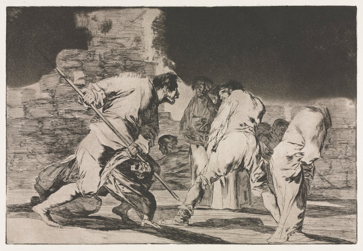 Los proverbios: La locura de la furia, 1864 de Francisco de Goya