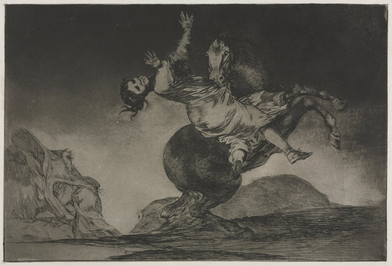Los proverbios: El abductor de caballos de Francisco de Goya