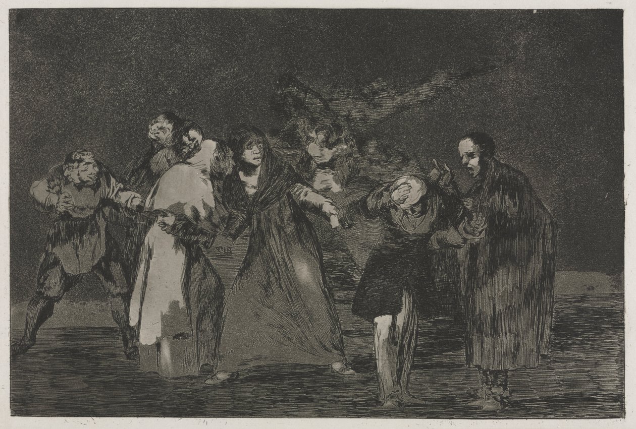Los Proverbios: Las heridas sanan más rápido que las palabras apresuradas, 1864 de Francisco de Goya