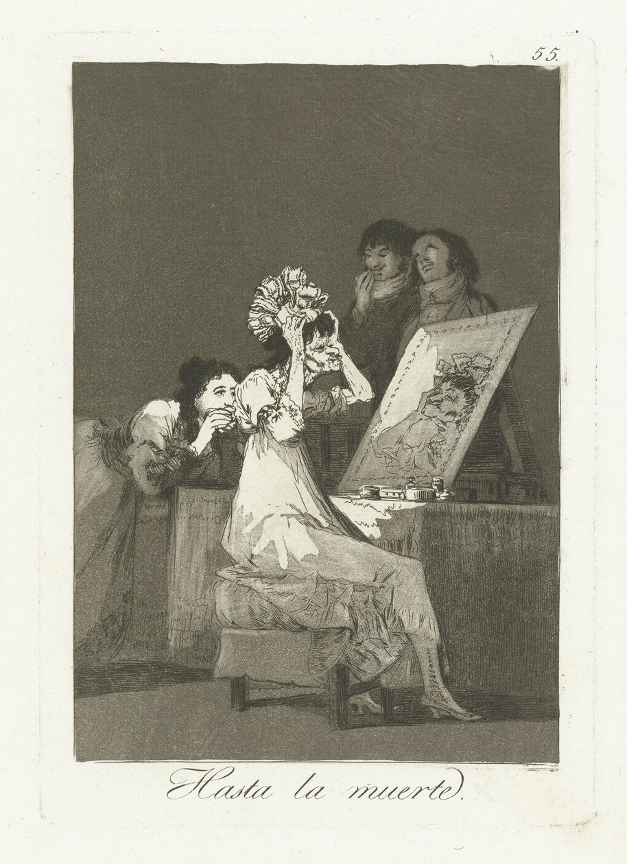 Tot aan de dood Hasta la muerte (title on object) Los Caprichos (series title) de Francisco de Goya
