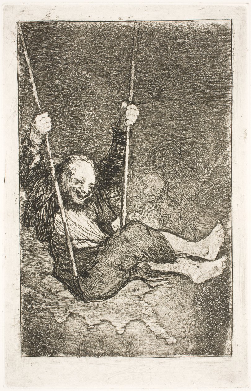Hechicero en un columpio de Francisco de Goya