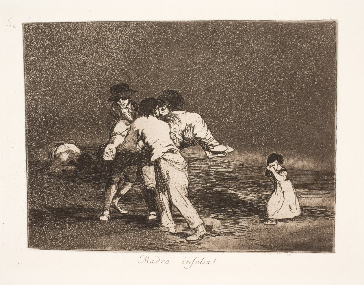 Madre infeliz (50) de Francisco de Goya