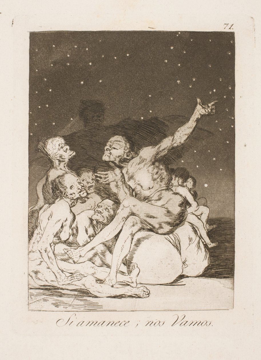 Al amanecer debemos irnos de Francisco de Goya